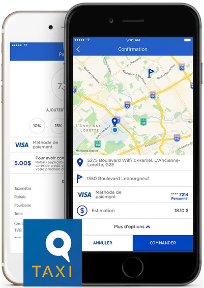 Application mobile Taxi Porlier